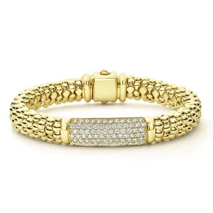 Caviar Gold 18K Gold Diamond Bracelet | 9mm