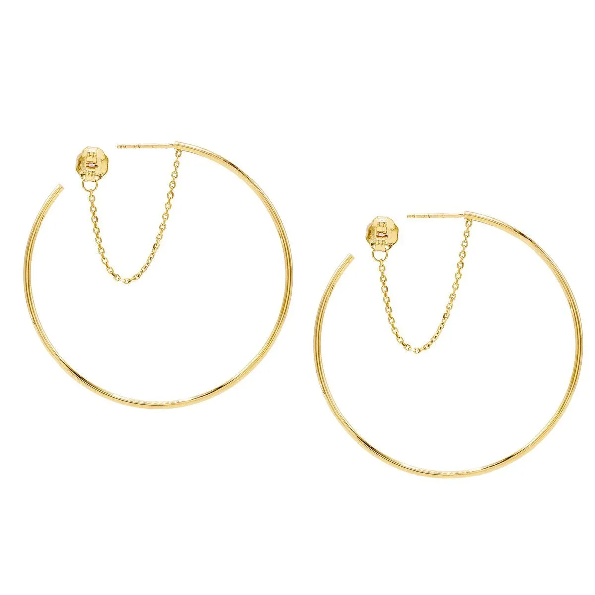 Chain Hoop Earring 14K