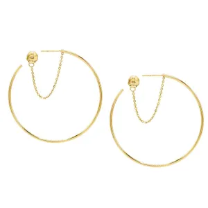Chain Hoop Earring 14K
