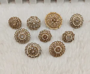 Champagne Stone Adjustable Indian Finger Rings