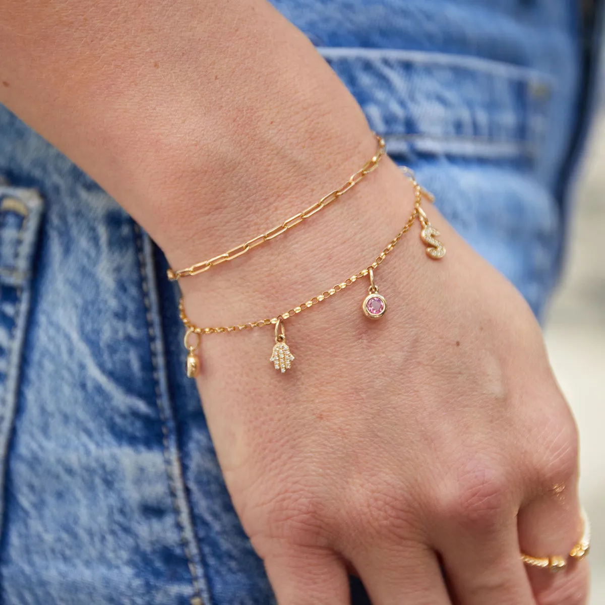 Charm Collection Belcher Link Bracelet | Solid 9K Gold