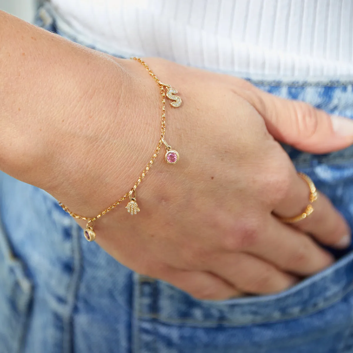 Charm Collection Belcher Link Bracelet | Solid 9K Gold