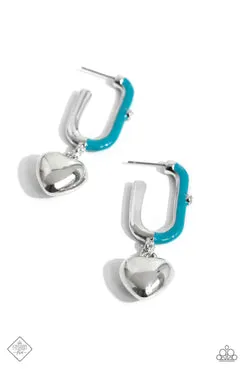 Cherishing Color Blue Earrings Paparazzi