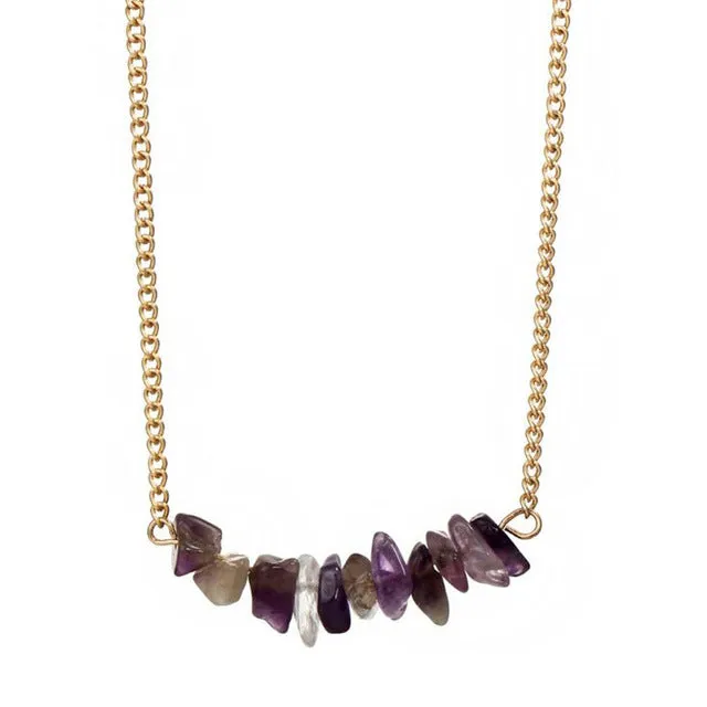 Chic Multicolor Opal Stone Choker Necklaces Fashion Gold Color Chain Crystal Necklace for Women Jewelry Short Chockers Collar