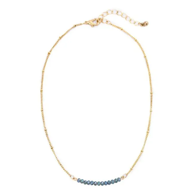 Chic Multicolor Opal Stone Choker Necklaces Fashion Gold Color Chain Crystal Necklace for Women Jewelry Short Chockers Collar