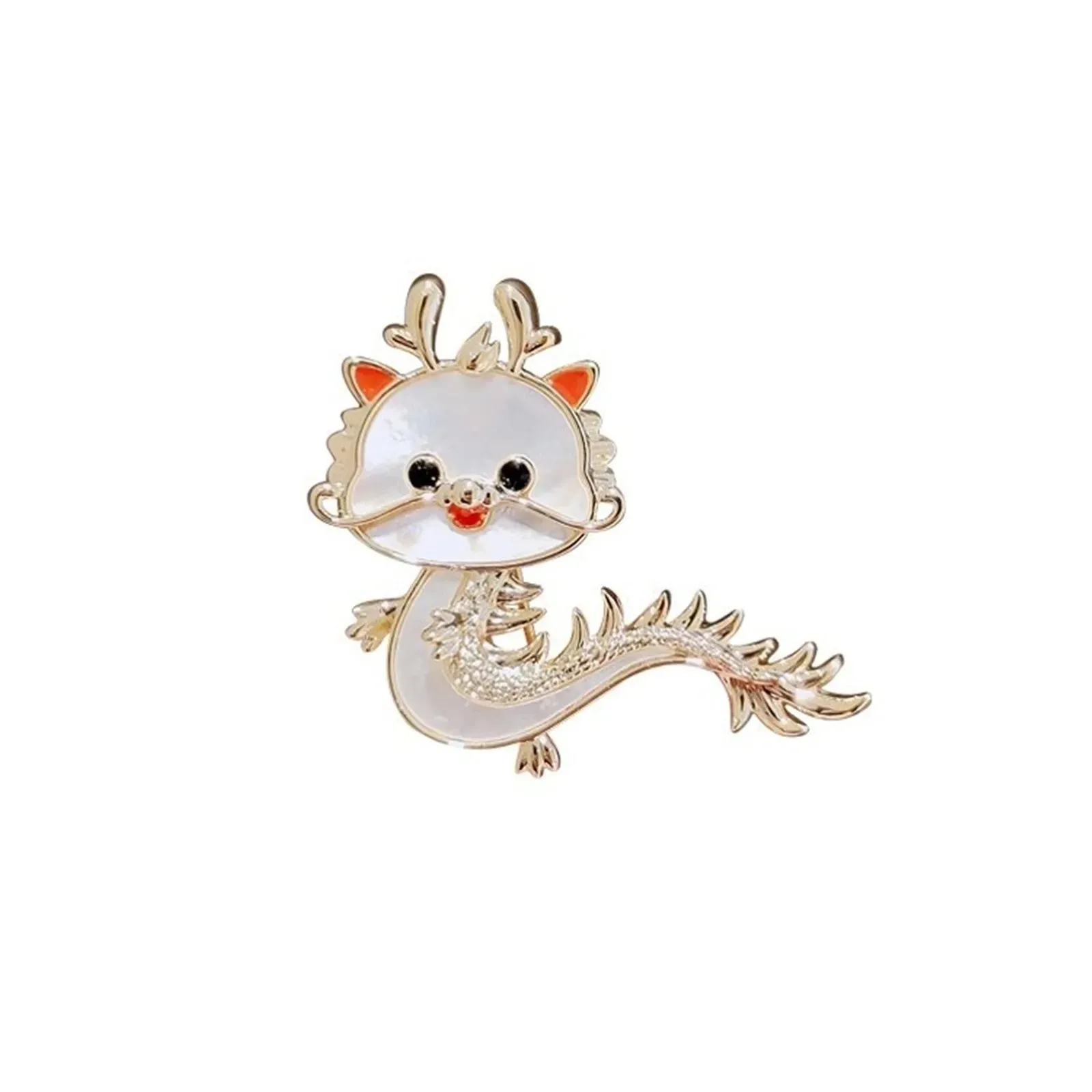 Chinese Dragon Brooch Unisex Temperament Natural Citrine Pin Party Wedding Accessories Zodiac Jewelry Gifts New Year Of Dragon
