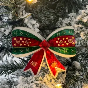 Christmas Bow - Brooch - Set of 2