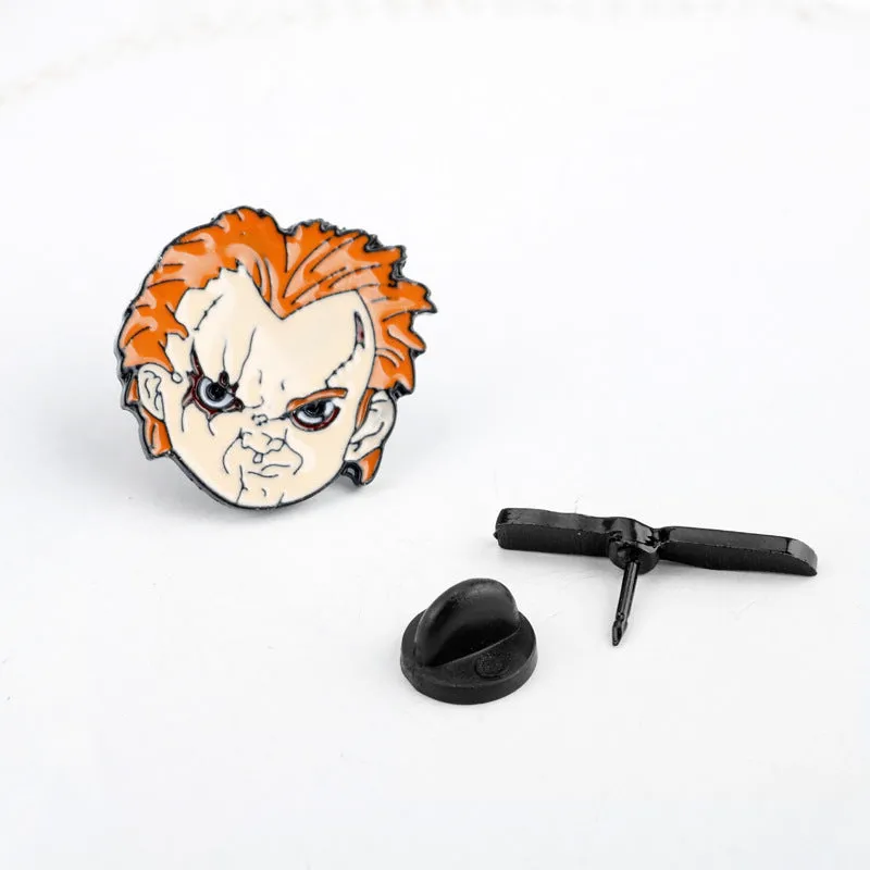 Chucky Knife Enamel Metal Brooch Pin 2 Pack