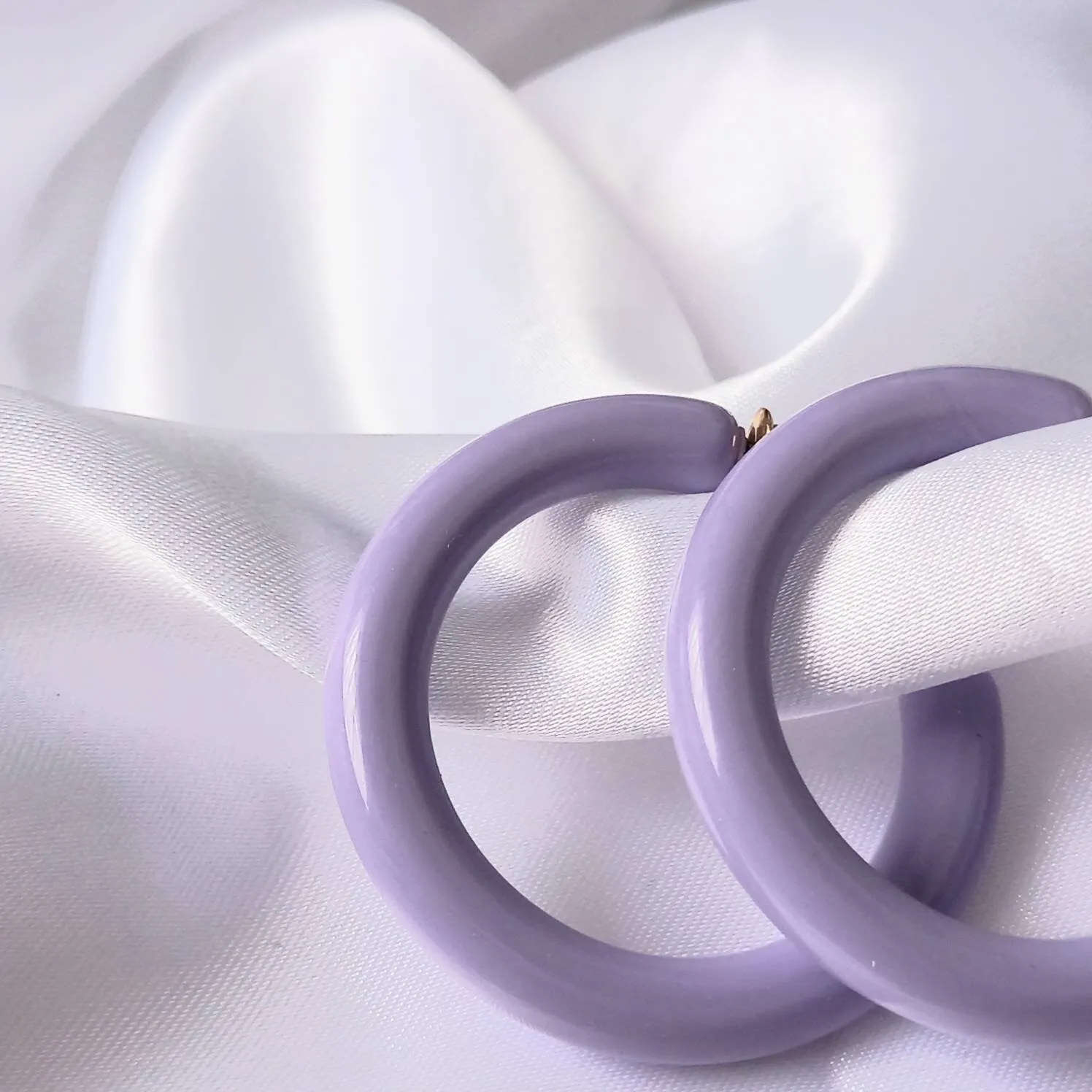 Chunky Purple Resin Hoop Earrings -  Resin Earrings, Chunky Hoop Earrings, Thick Resin Earrings, Earrings In The UK, Hoop Earrings In The UK