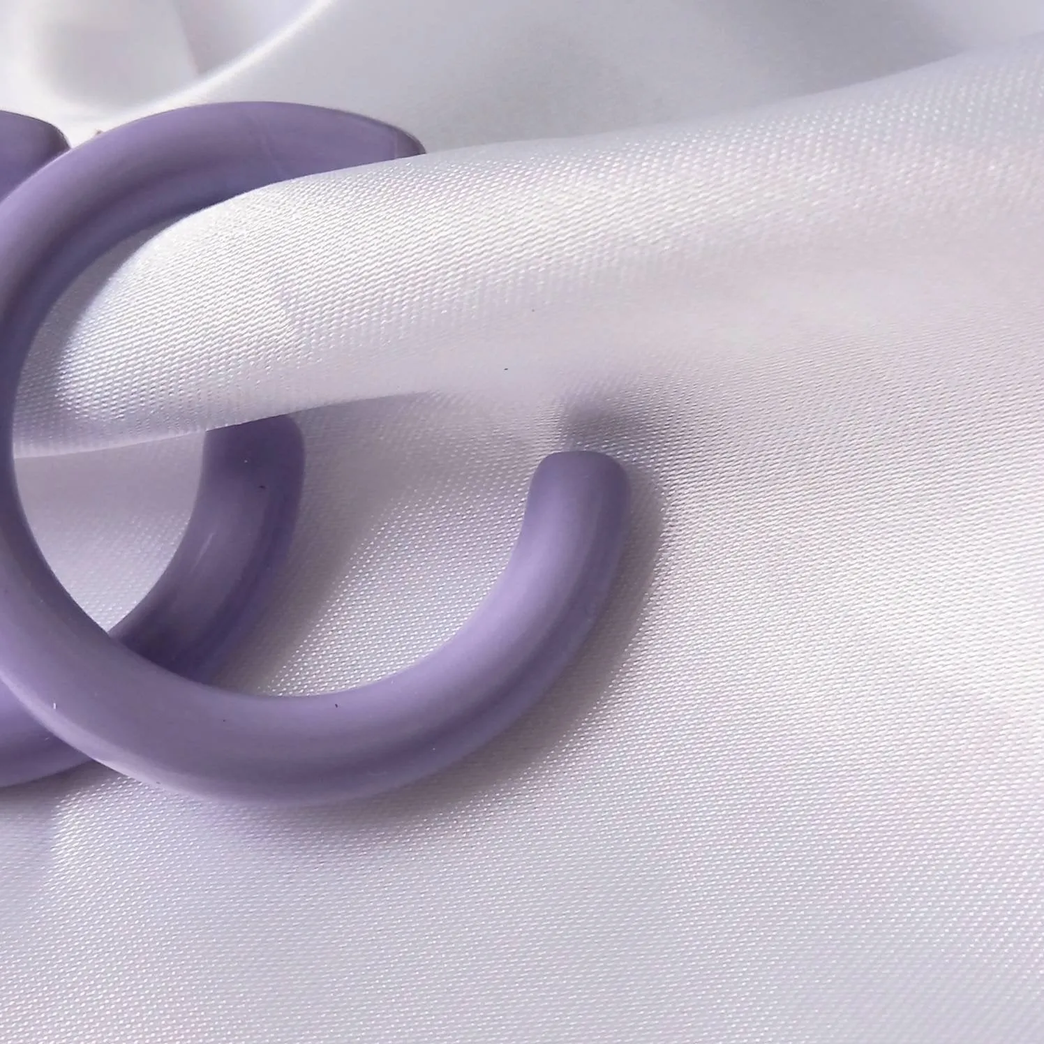 Chunky Purple Resin Hoop Earrings -  Resin Earrings, Chunky Hoop Earrings, Thick Resin Earrings, Earrings In The UK, Hoop Earrings In The UK