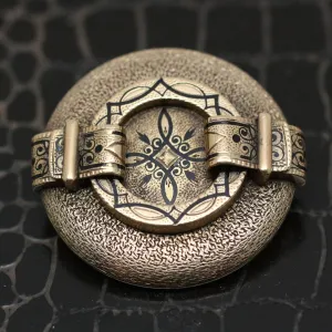 Circa 1870 14K Taille d'Epargné Pin/Pendant
