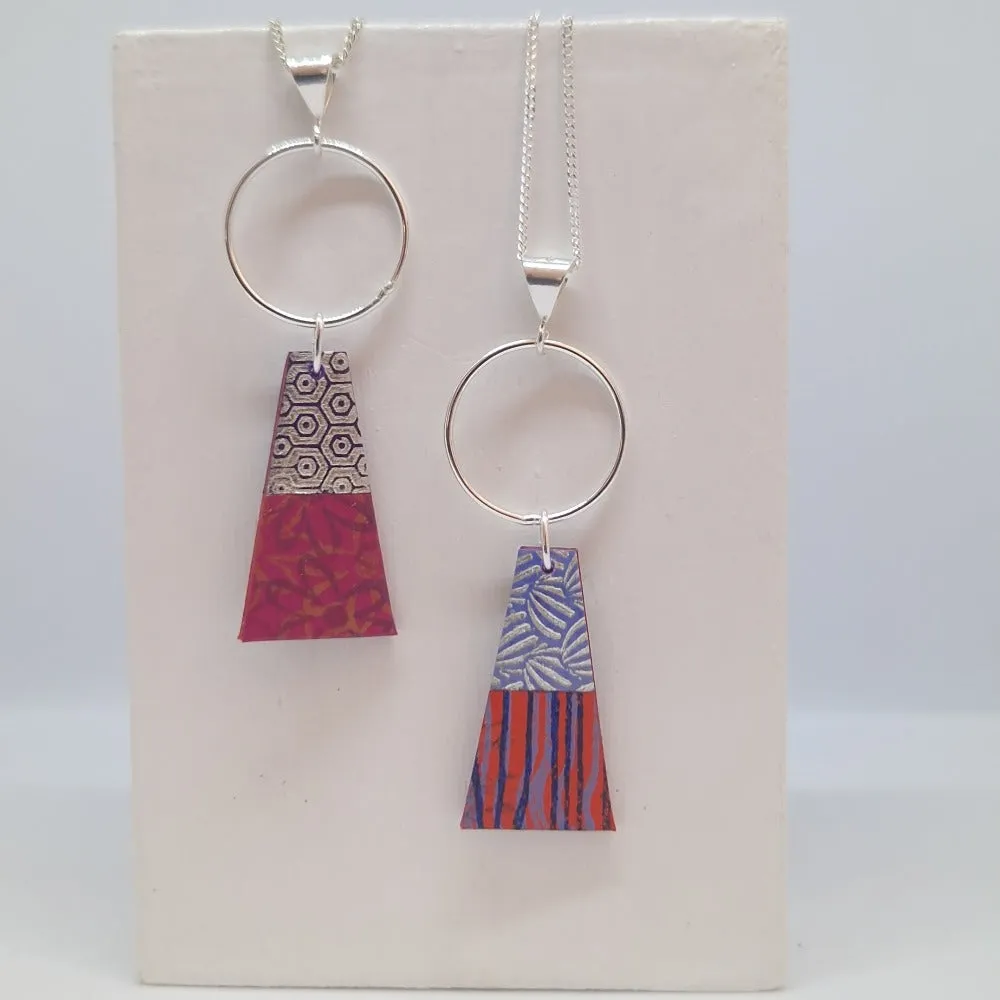 Circle & Dash - Reversible Trapeze Pendant Necklaces