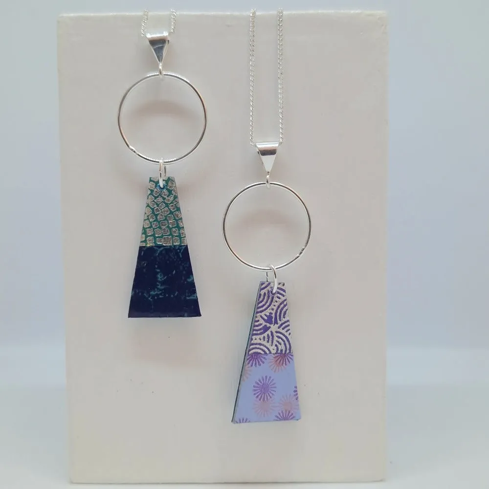 Circle & Dash - Reversible Trapeze Pendant Necklaces