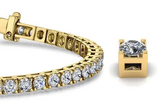 Classic 4 Prong Lab-Grown Diamond Tennis Bracelet with 1.48 ct.(finished) 1.75mm