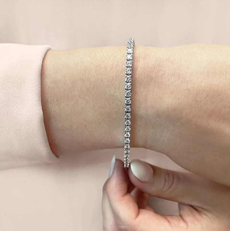 Classic 4 Prong Lab-Grown Diamond Tennis Bracelet with 1.48 ct.(finished) 1.75mm