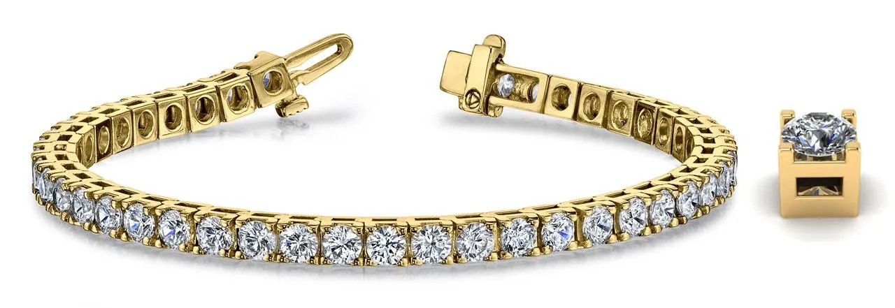 Classic 4 Prong Lab-Grown Diamond Tennis Bracelet with 1.48 ct.(finished) 1.75mm