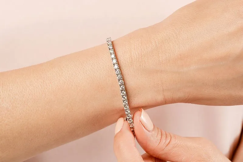 Classic 4 Prong Lab-Grown Diamond Tennis Bracelet with 1.48 ct.(finished) 1.75mm
