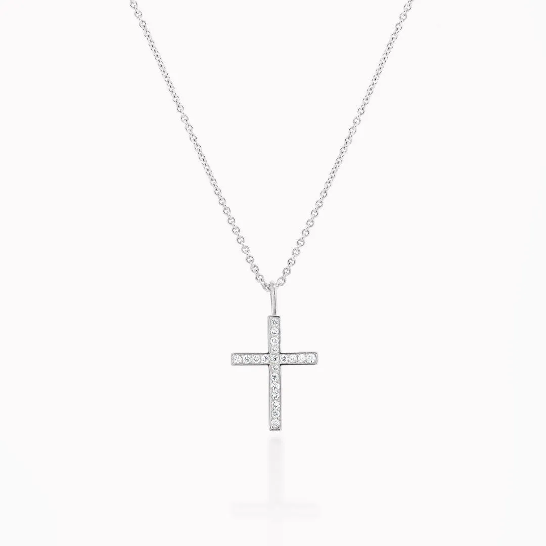 Classic Diamond Cross Necklace
