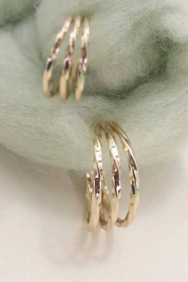 Classic Triple Row Hoops