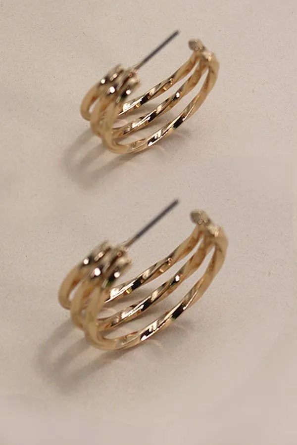Classic Triple Row Hoops