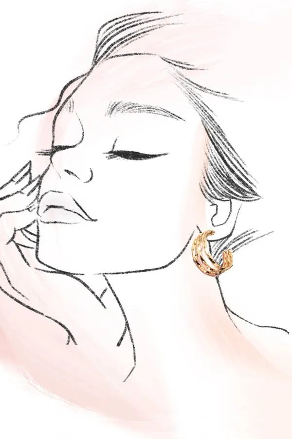 Classic Triple Row Hoops