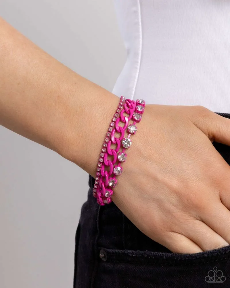Colorful Canvas - Pink Bracelet