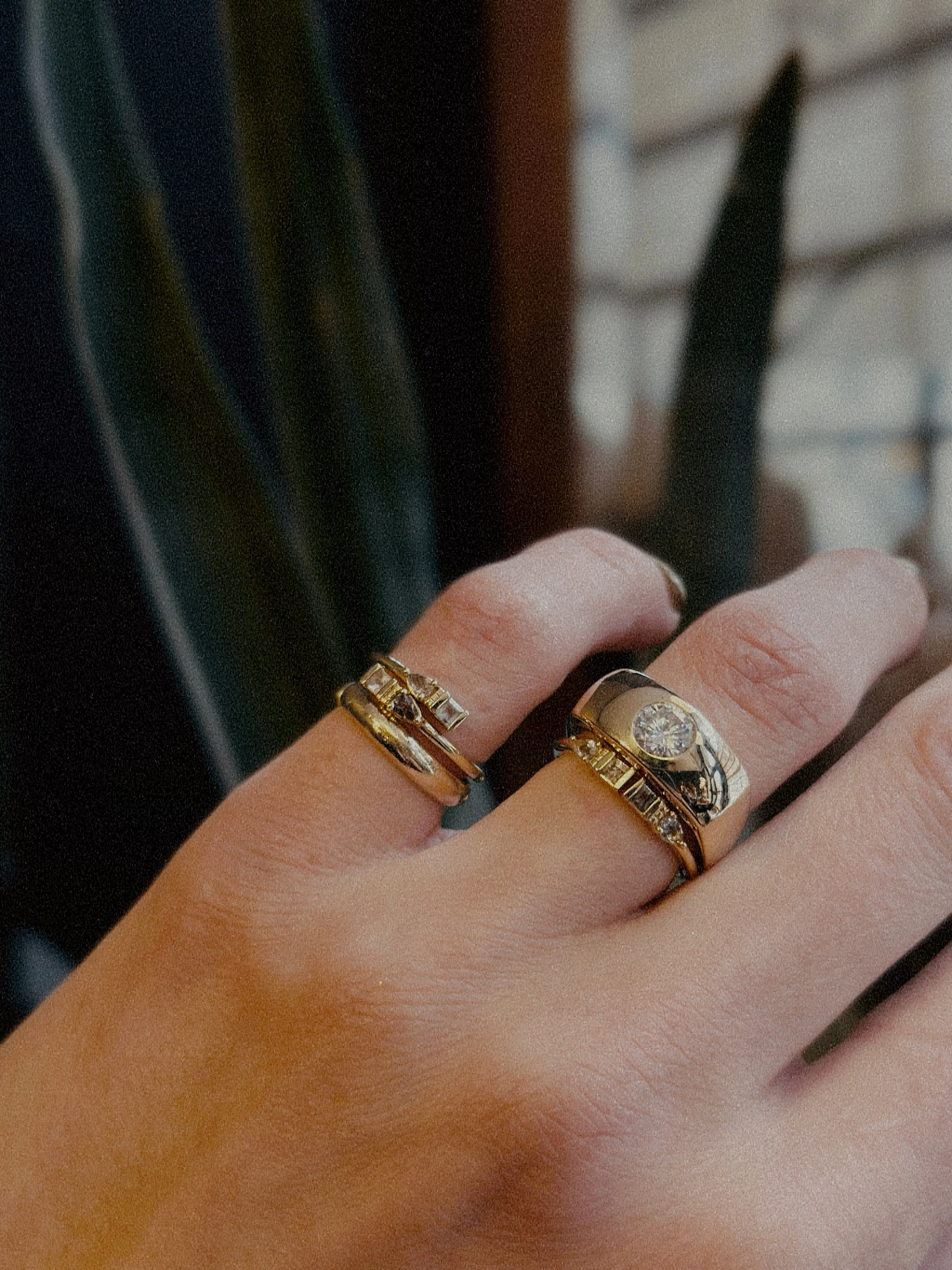 Cory | Adjustable Salt and Pepper Diamond Ring