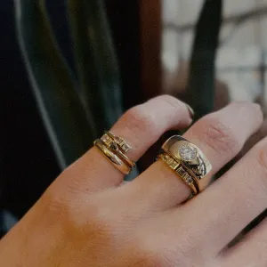 Cory | Adjustable Salt and Pepper Diamond Ring