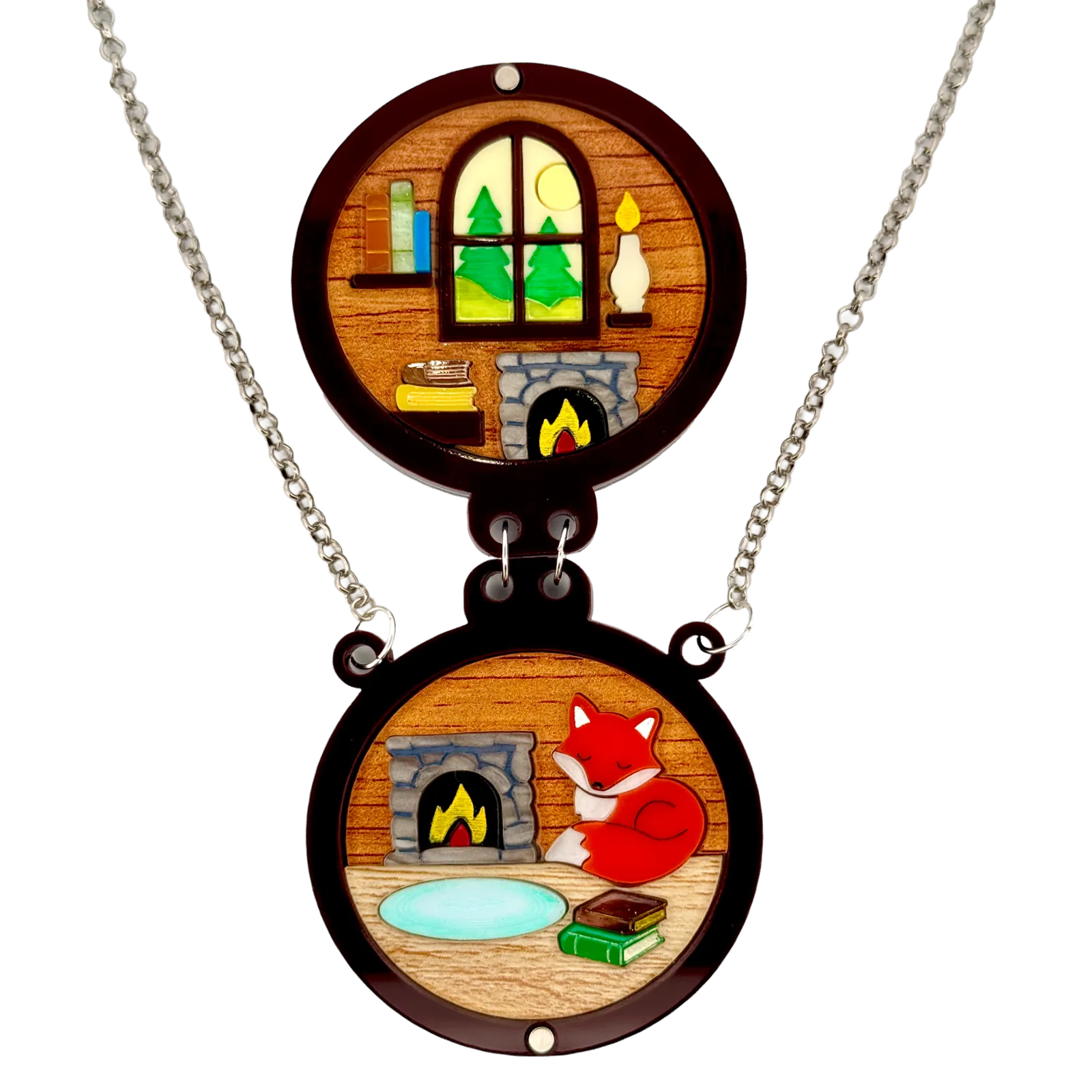 Cozy Fox 🦊 compact   - necklace