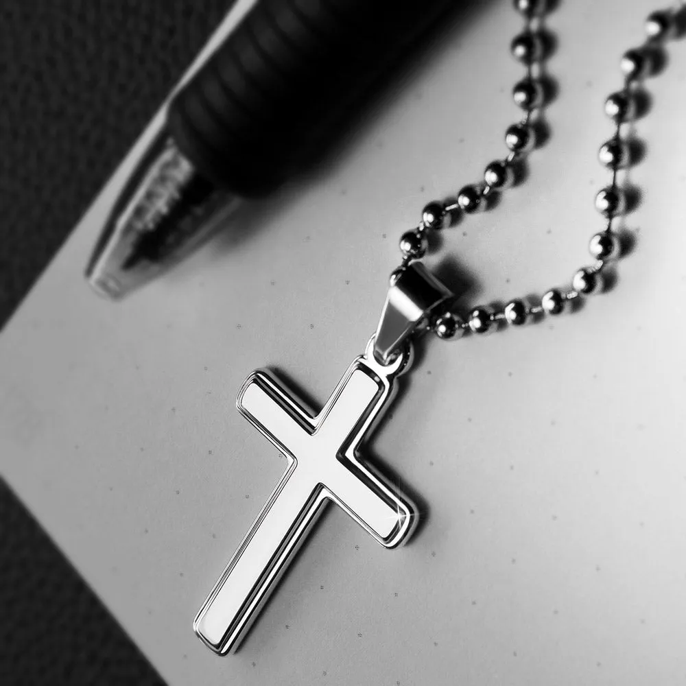 Cross Necklace for Step Son, You are always in my heart