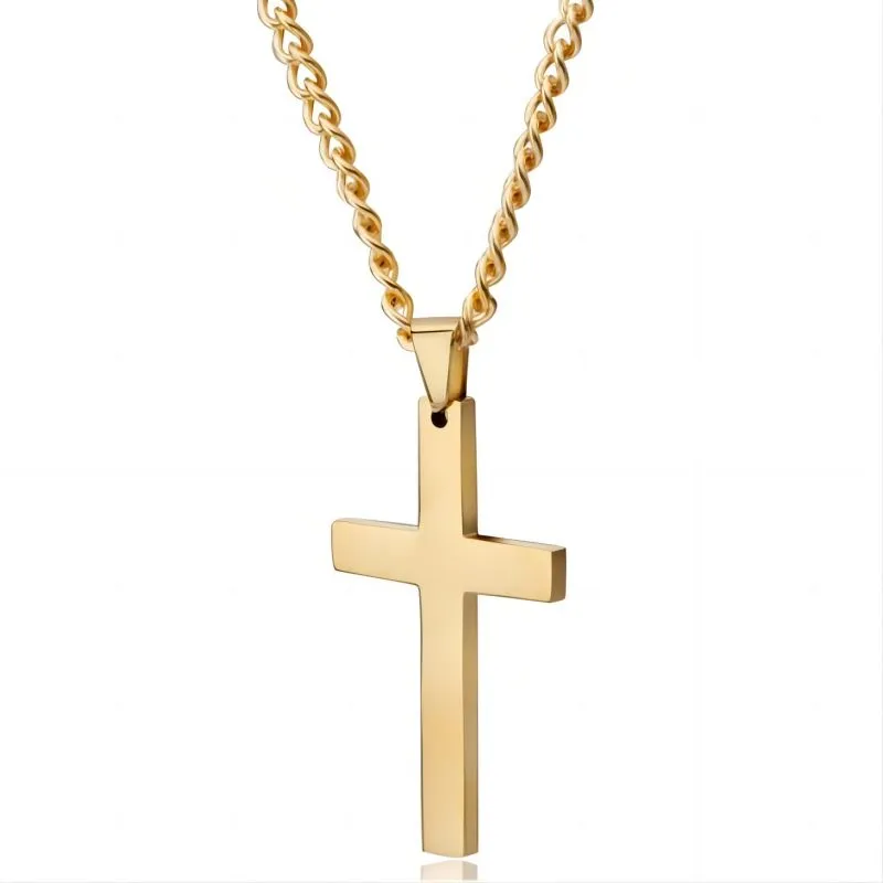 Cross Necklace Pendant Jewelry With Chain For Boys And Girls