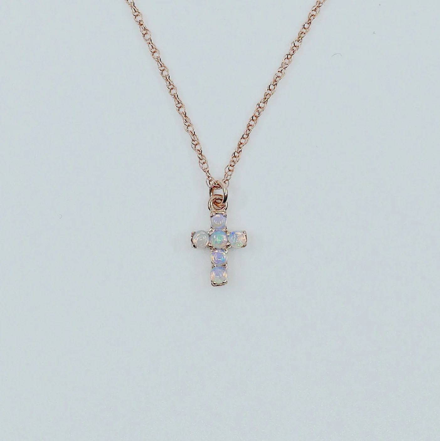 Cross Opal Necklace