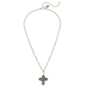 Cross Pearl Necklace