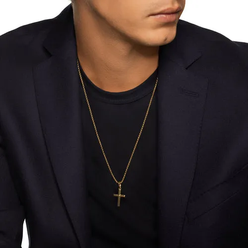 Cross Pendant in 18K Yellow Gold, 24mm