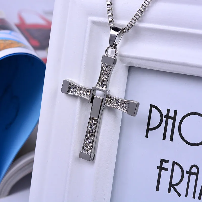 Cross Pendant Necklace Men's Hip Hop Style