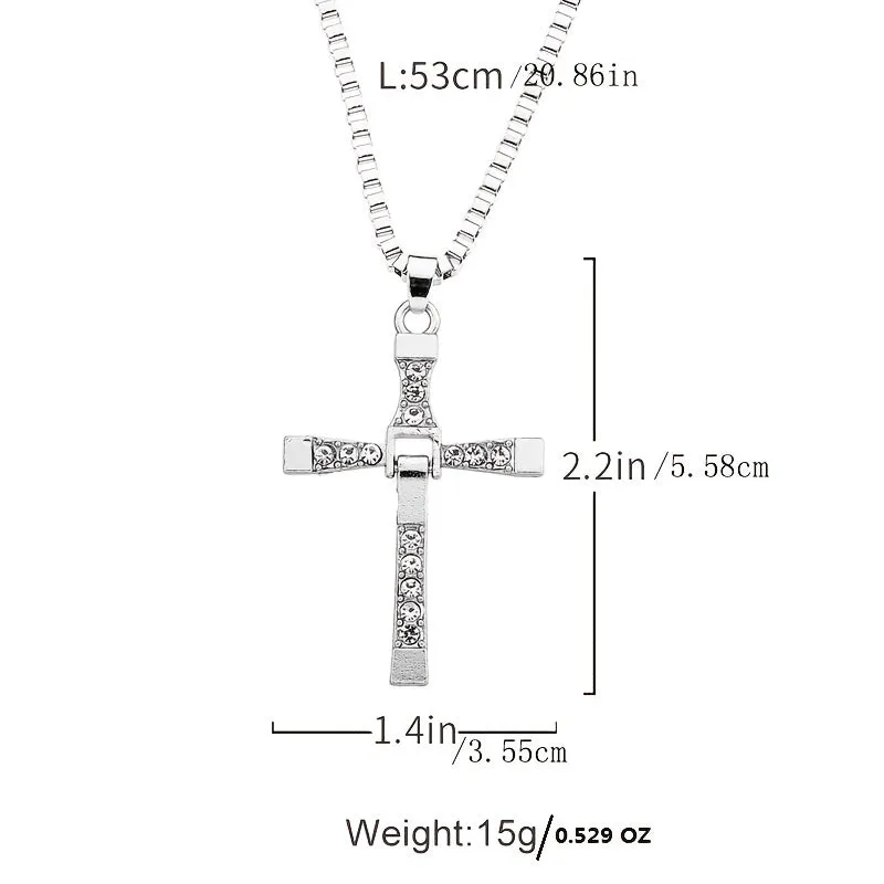 Cross Pendant Necklace Men's Hip Hop Style