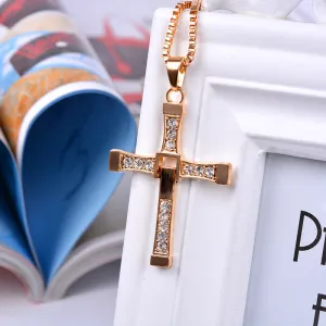 Cross Pendant Necklace Men's Hip Hop Style