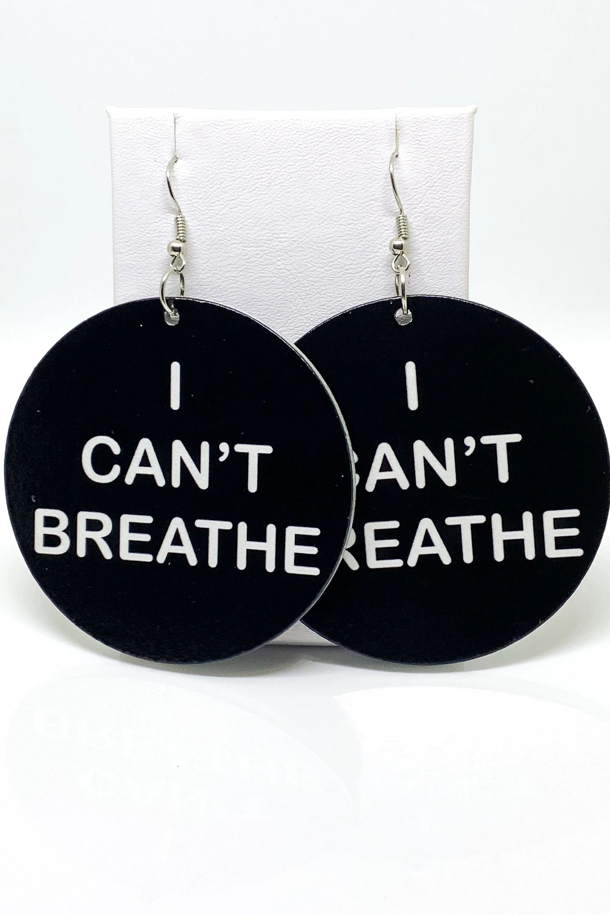 Cultural Hoop Drop Earrings - Black Wood Circle Statement Fashion