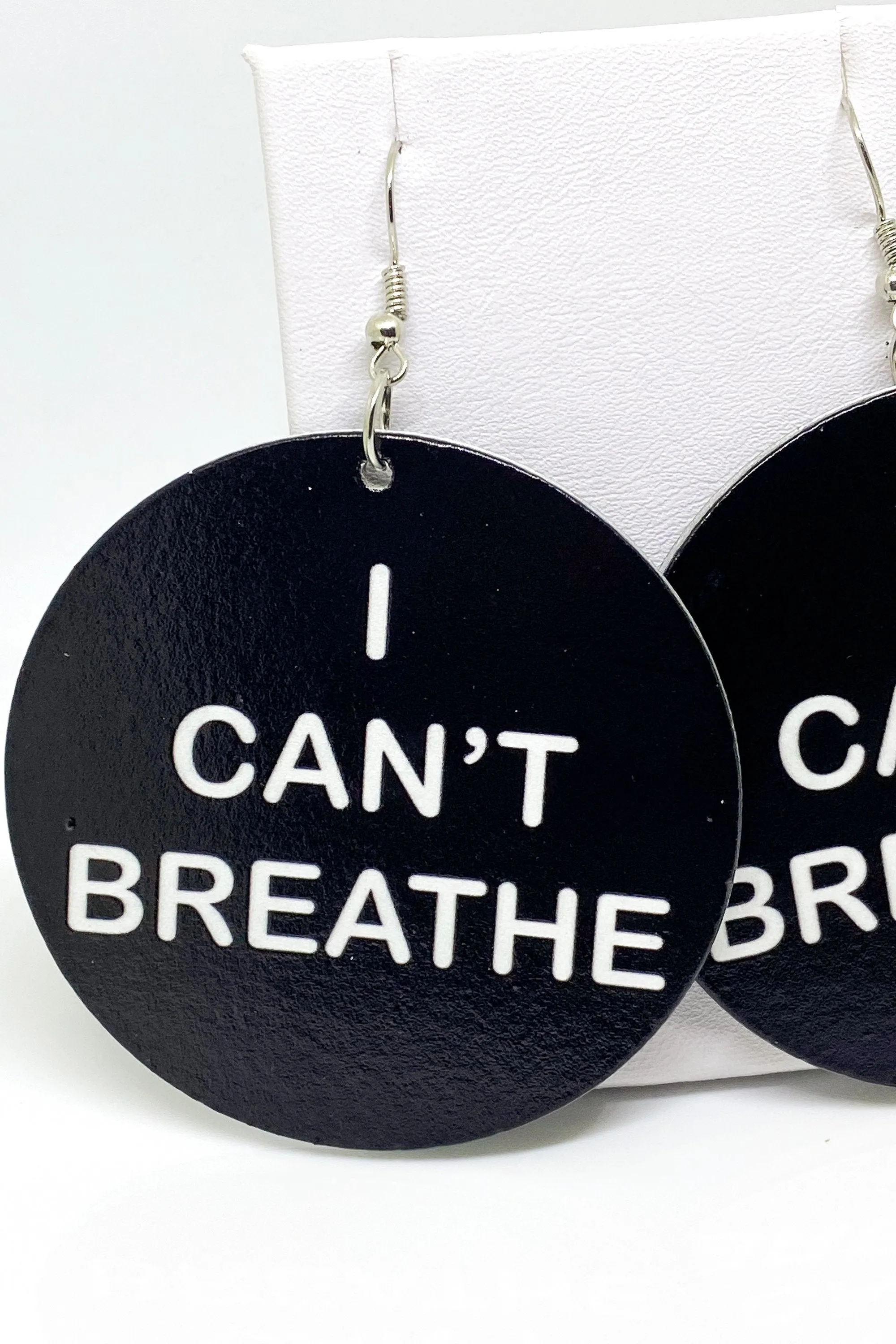 Cultural Hoop Drop Earrings - Black Wood Circle Statement Fashion