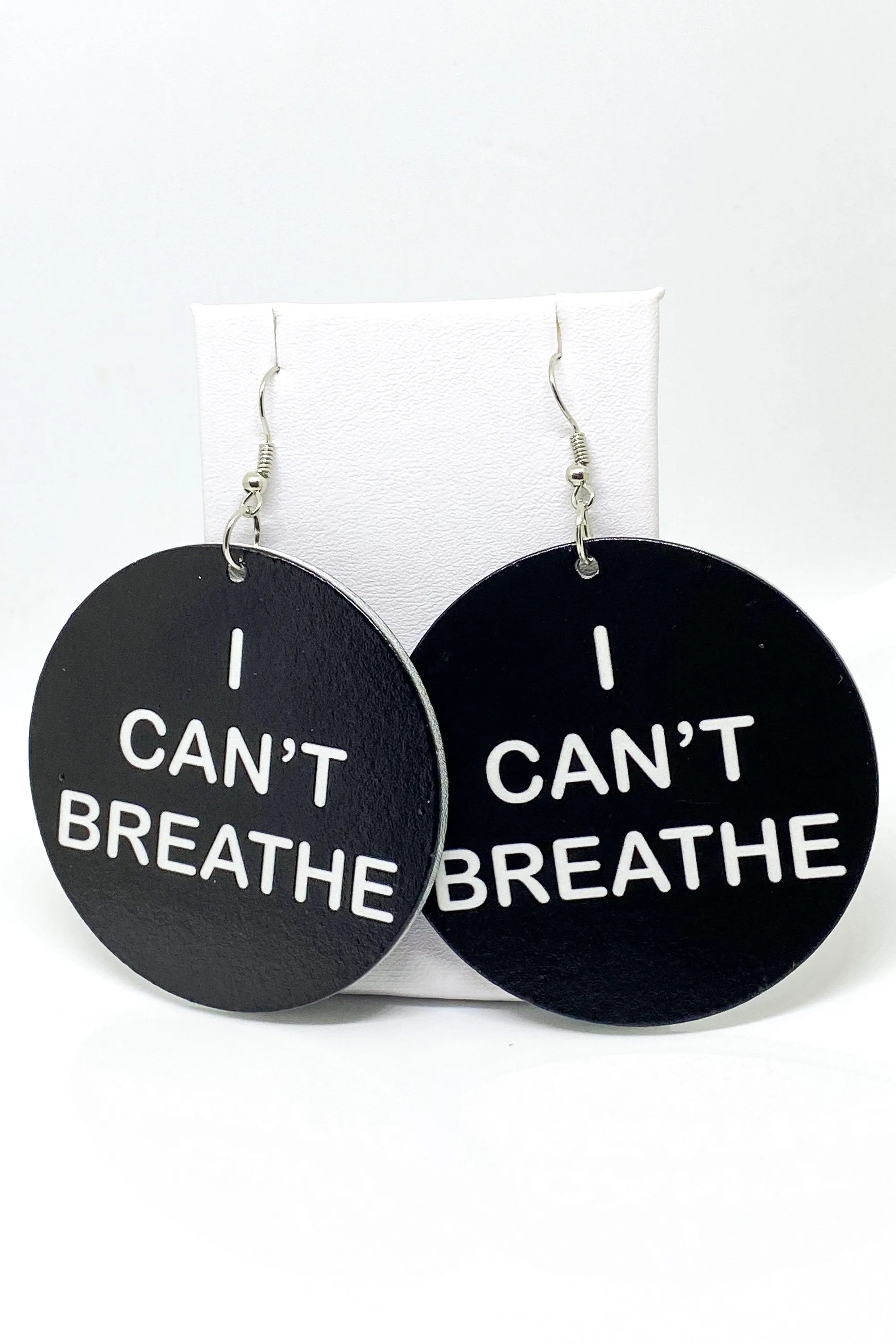 Cultural Hoop Drop Earrings - Black Wood Circle Statement Fashion