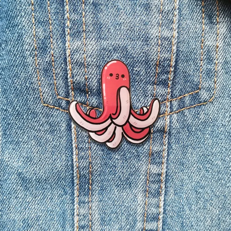 Cute Octopus Enamel Pins