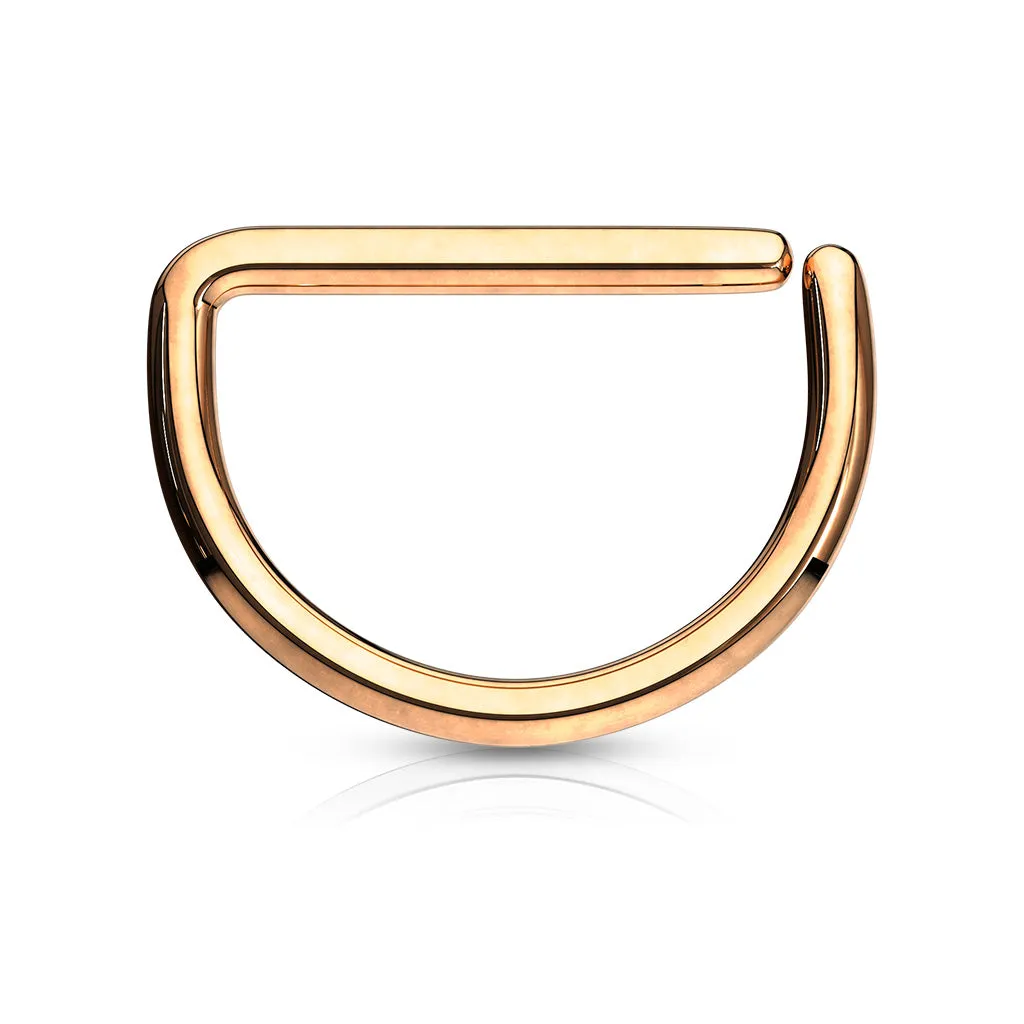 D Shape Titanium Ear Cartilage Daith Hoop Helix Nose Septum Rings