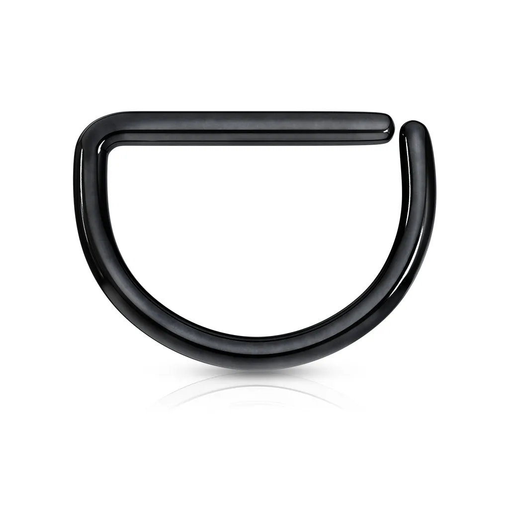 D Shape Titanium Ear Cartilage Daith Hoop Helix Nose Septum Rings