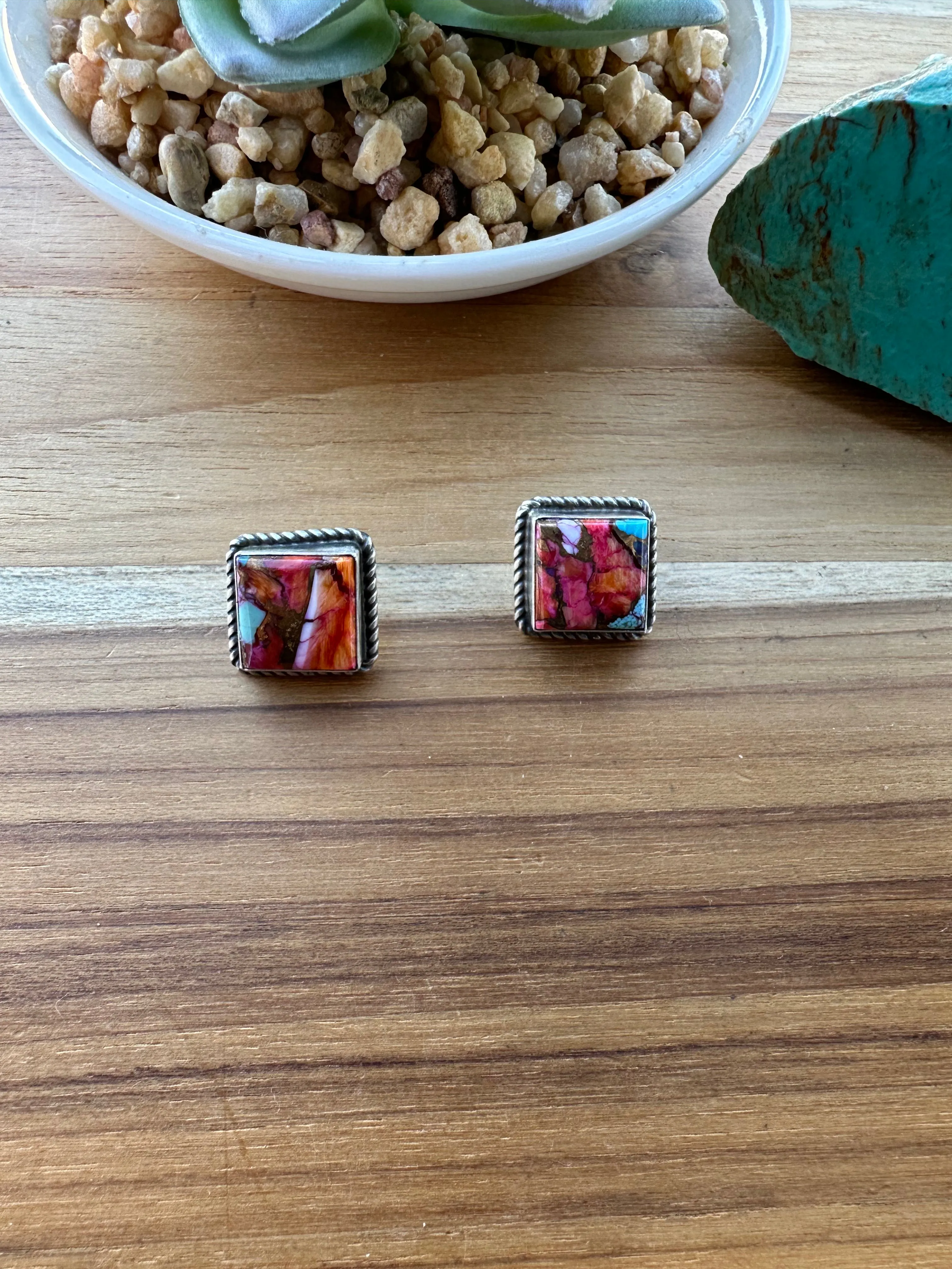 Dahlia Square Earrings