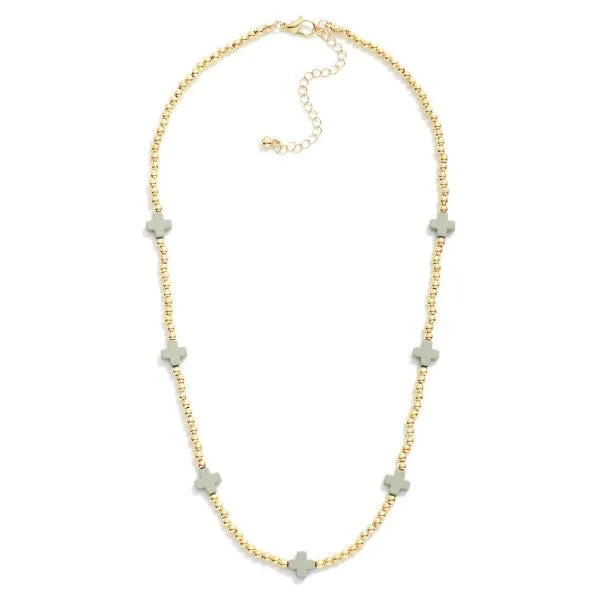 Dainty Coated Cross Necklace