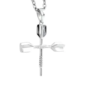 Dart Cross Necklace | Sterling Silver
