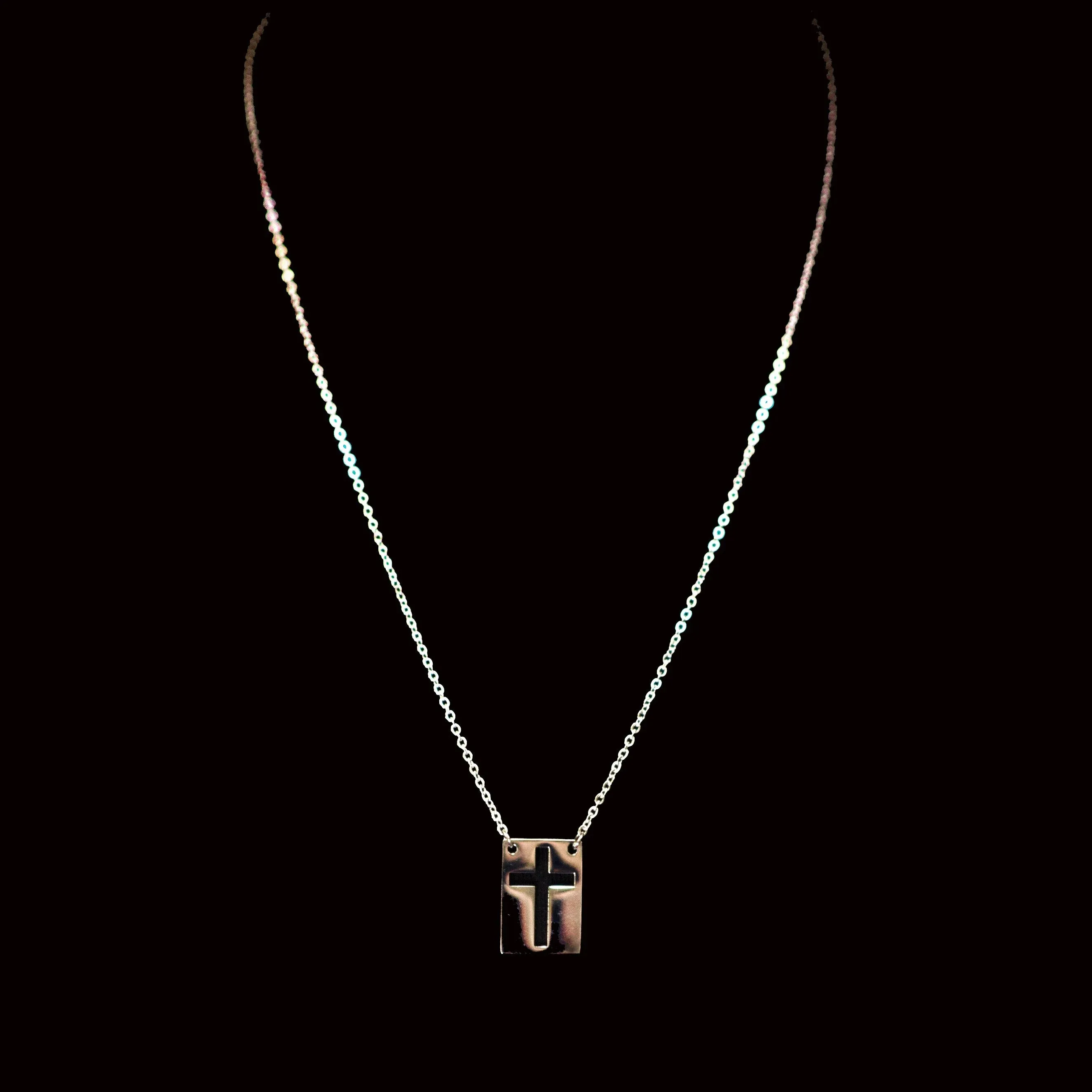 David Stainless Steel Chain Necklace with Symbolic Pendant