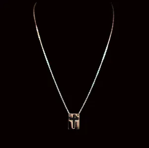 David Stainless Steel Chain Necklace with Symbolic Pendant