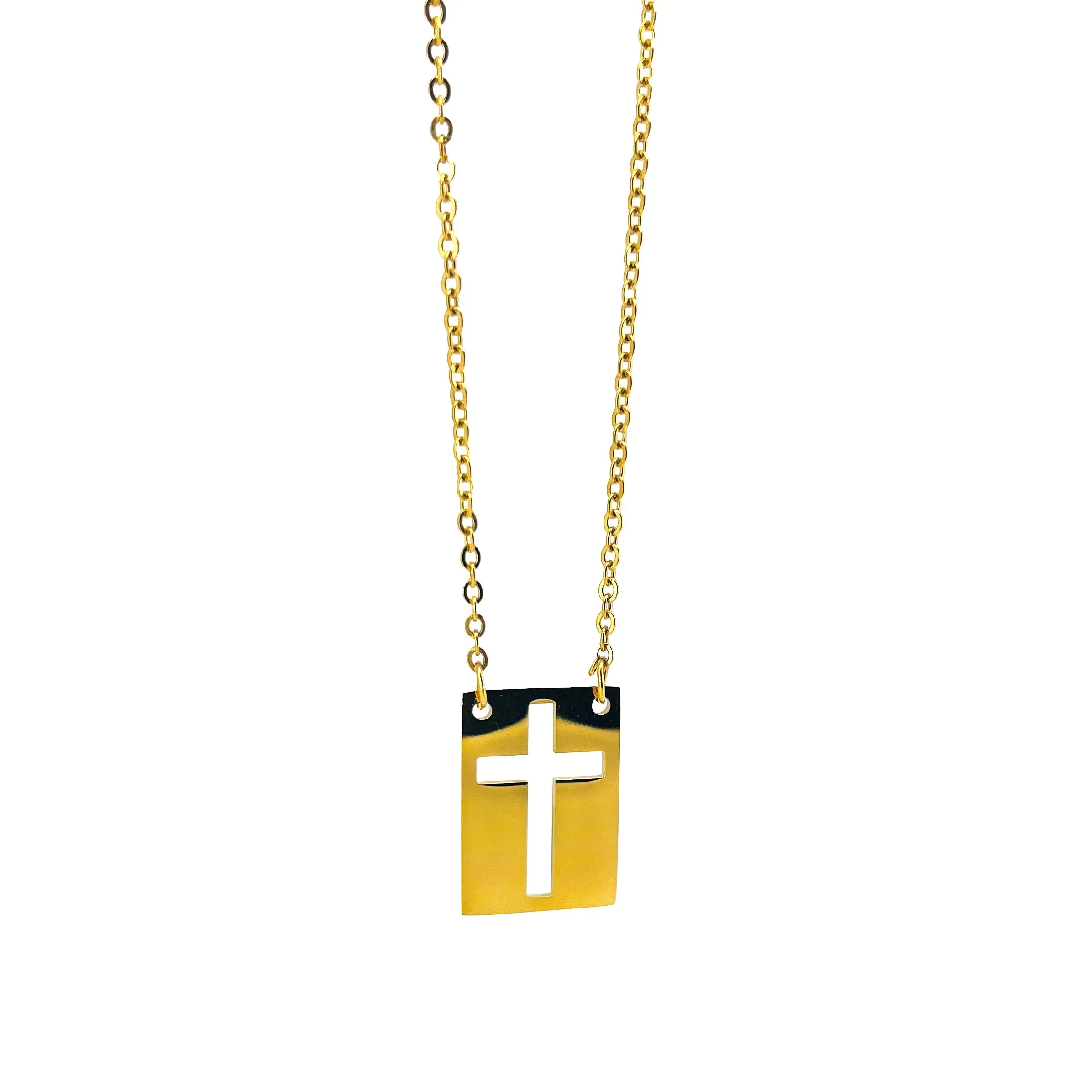 David Stainless Steel Chain Necklace with Symbolic Pendant