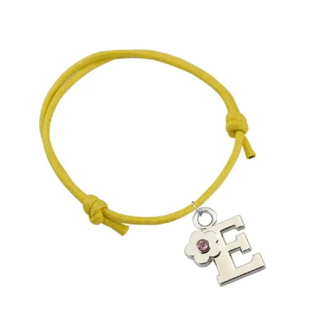 Dawapara 2019 New Handmade Adjustable Korean Wax Cord Letter A With Flower Bracelet For Mother And Girls 5pcs SLH108218